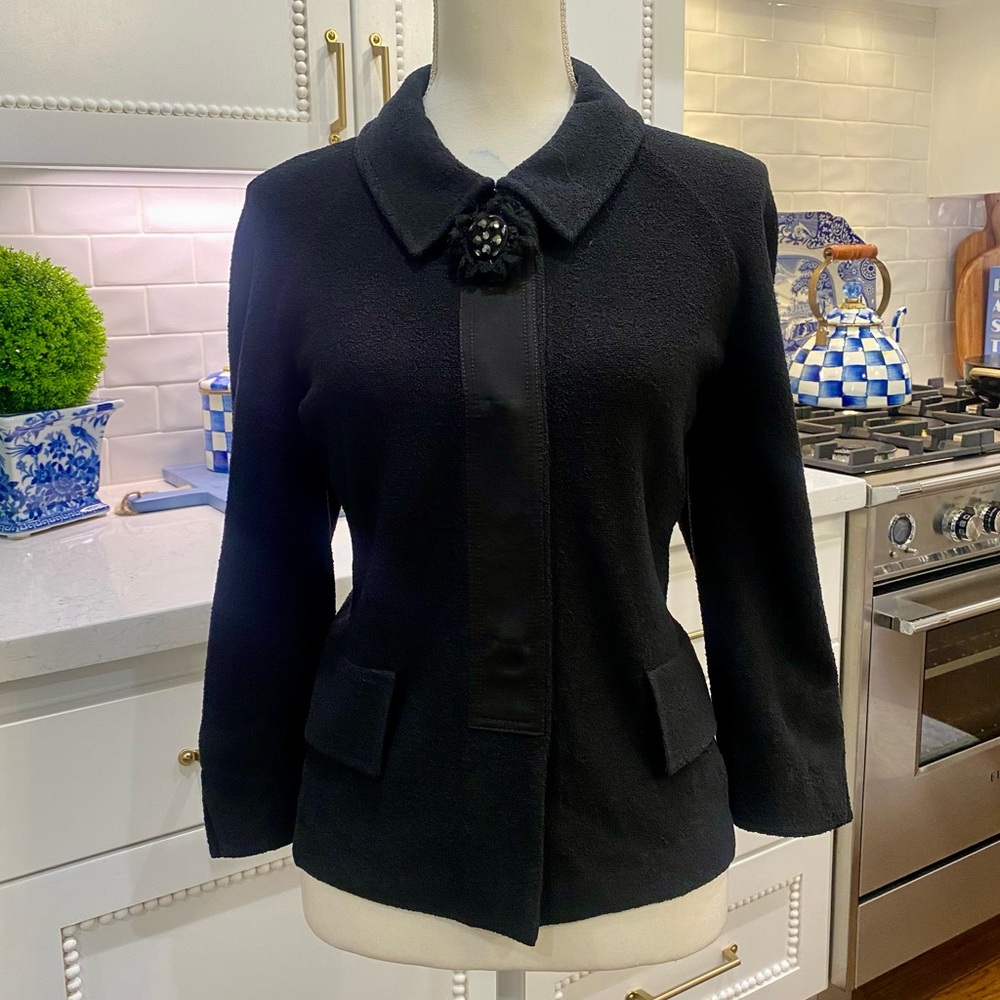 St John Classic Black Jacket EXCELLENT condition size 10